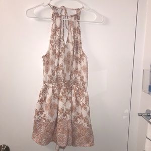 Gold and white romper